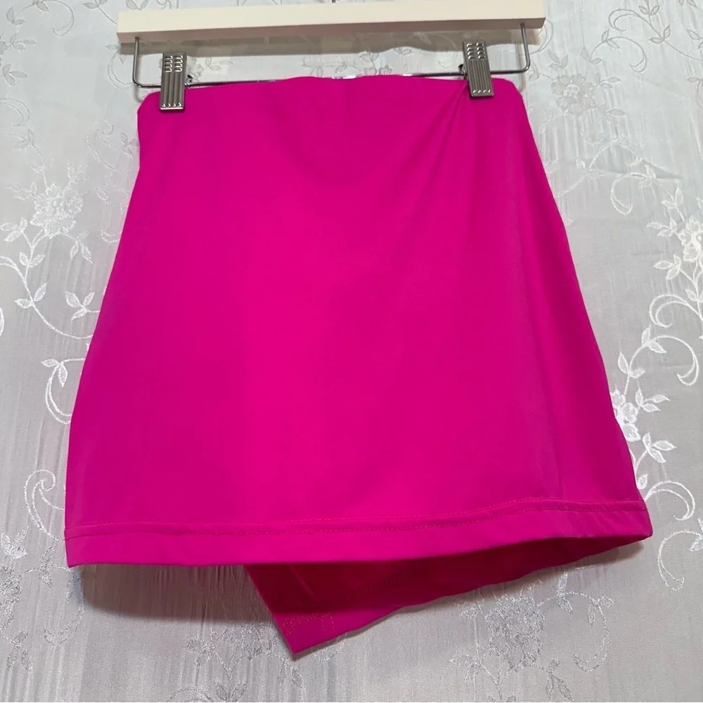 Finesse Hot Pink Fun & Flirty Mini Skirt XS Galentines Date Night Valentines Day